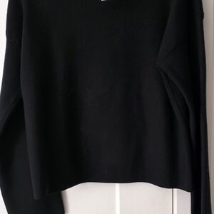 Evereve Black Mock Neck Pullover